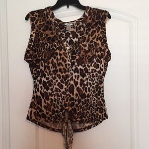 Animal print sleeveless top